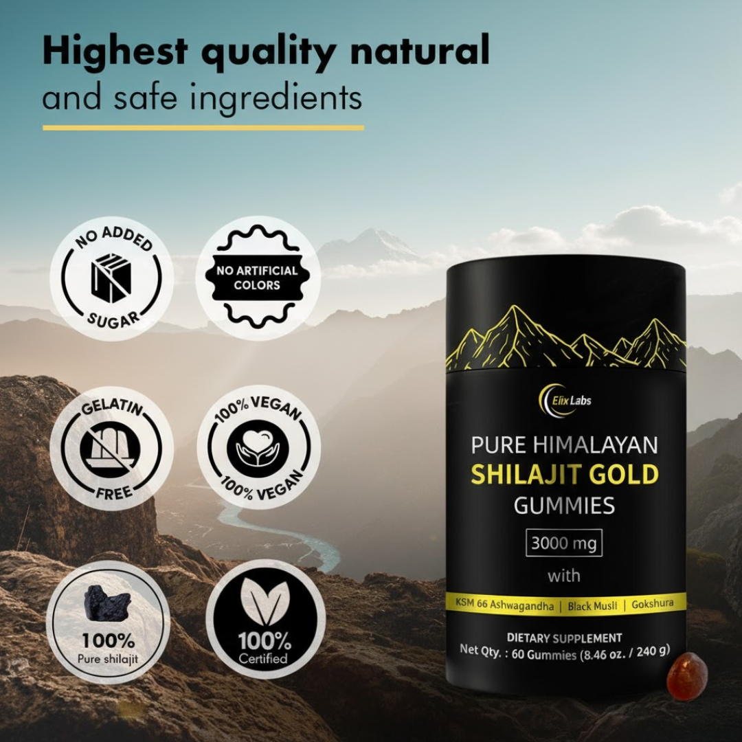 ElixLab Himalayan Shilajit Gold Gummies