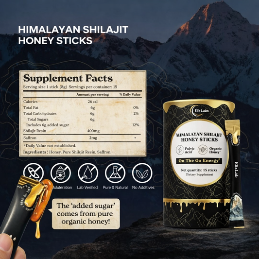 ElixLabs Himalyan Shilajit GOLD Honey Sticks