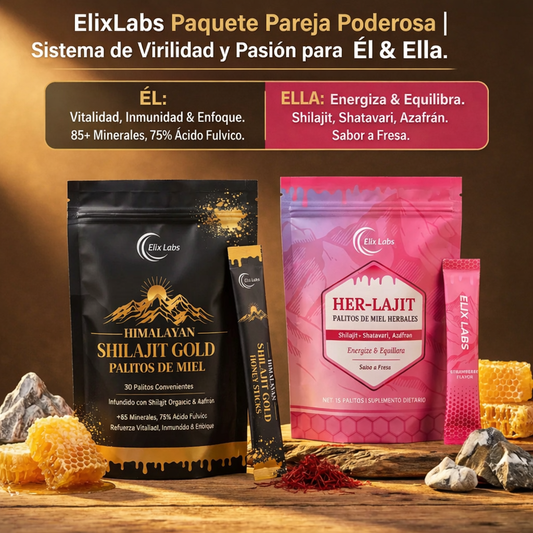 Paquete Power Couple de ElixLabs | Sistema para la virilidad y la pasión para él y para ella