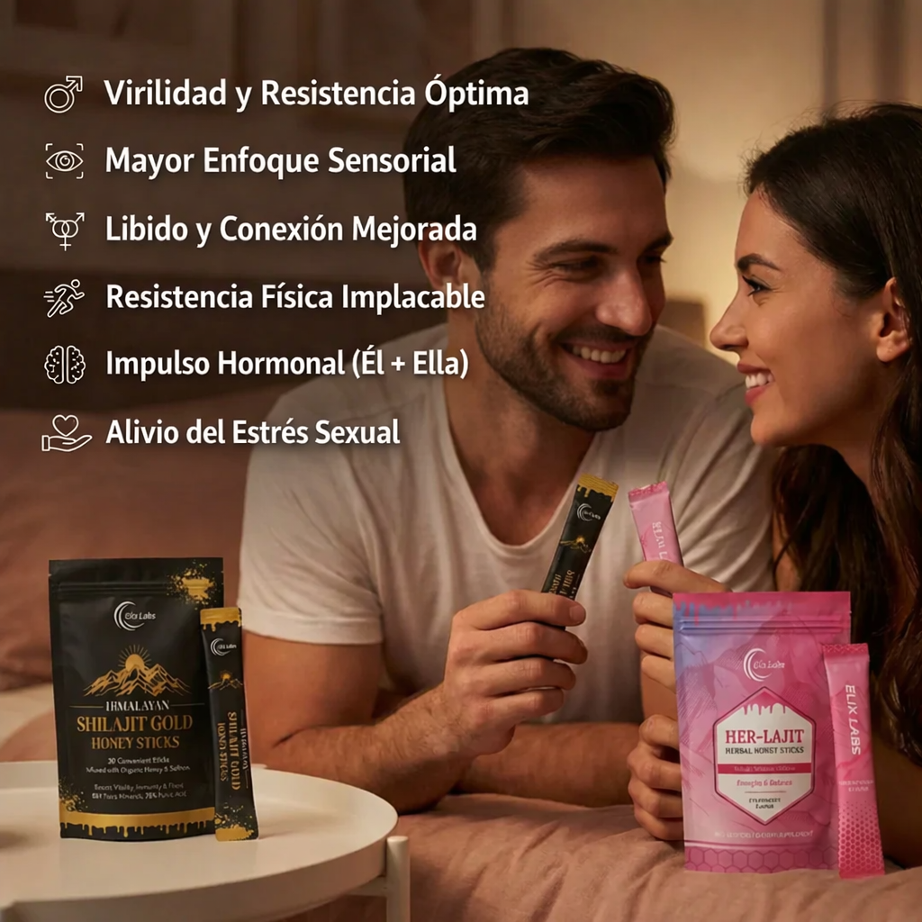 Paquete Power Couple de ElixLabs | Sistema para la virilidad y la pasión para él y para ella.