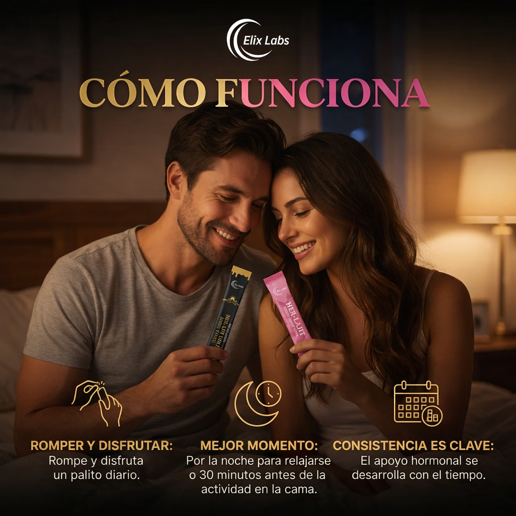 Paquete Power Couple de ElixLabs | Sistema para la virilidad y la pasión para él y para ella.