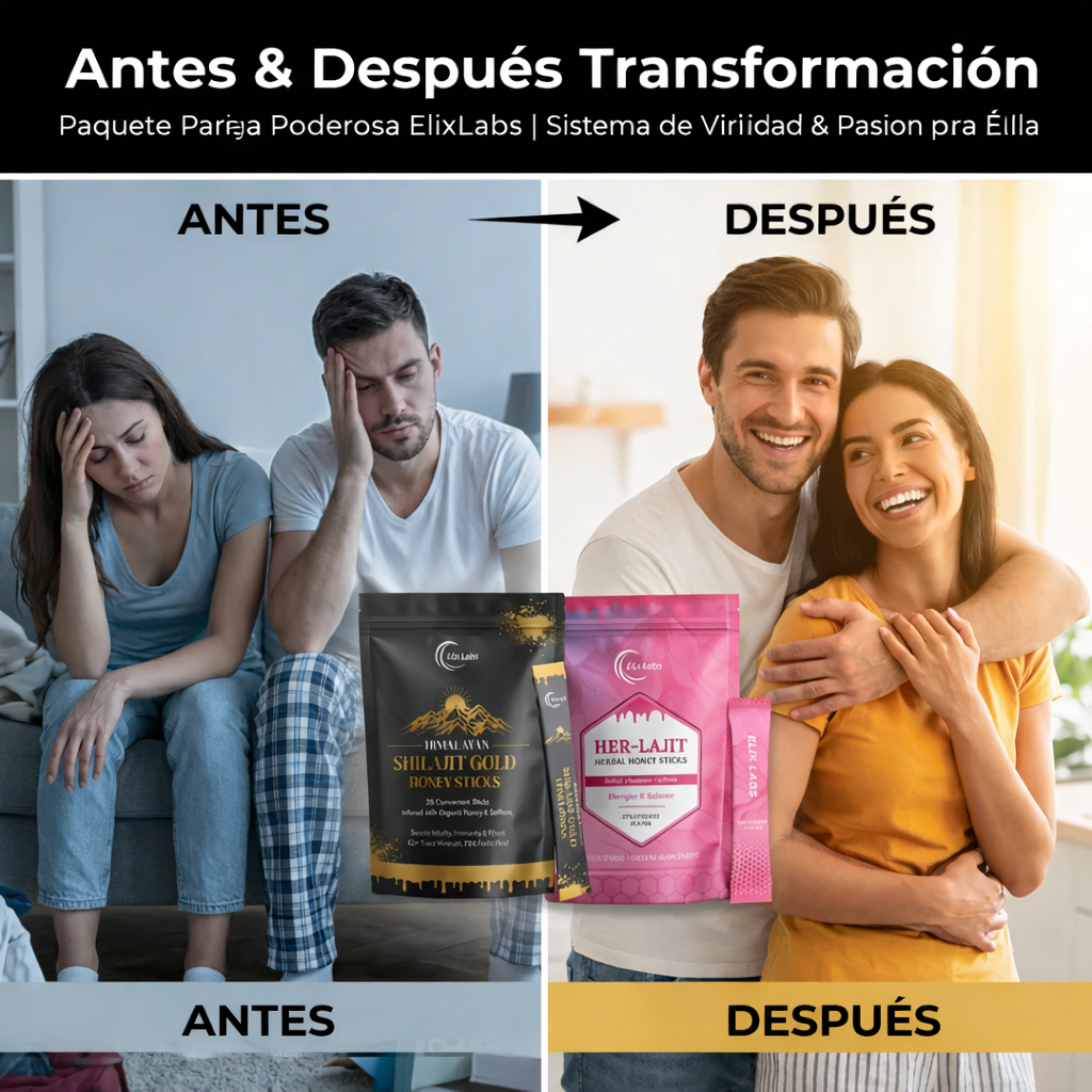 Paquete Power Couple de ElixLabs | Sistema para la virilidad y la pasión para él y para ella.