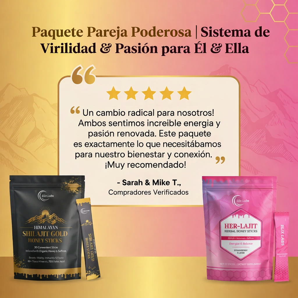 Paquete Power Couple de ElixLabs | Sistema para la virilidad y la pasión para él y para ella.