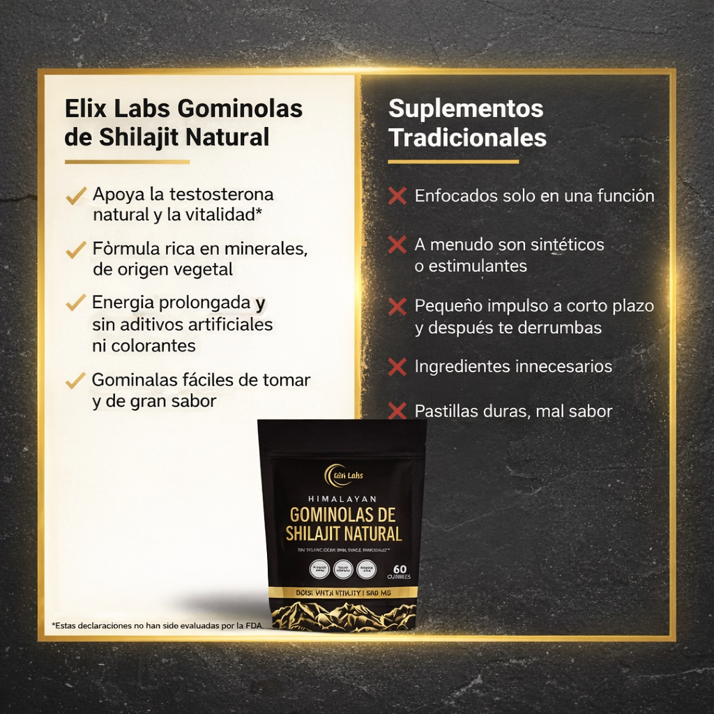Gominolas de shilajit del Himalaya