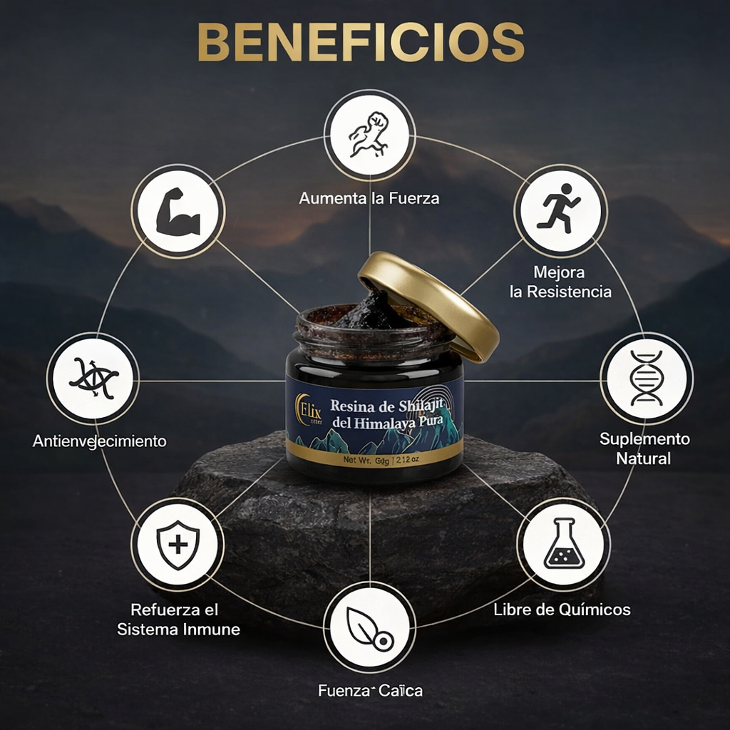 Resina pura de shilajit del Himalaya de ElixLabs
