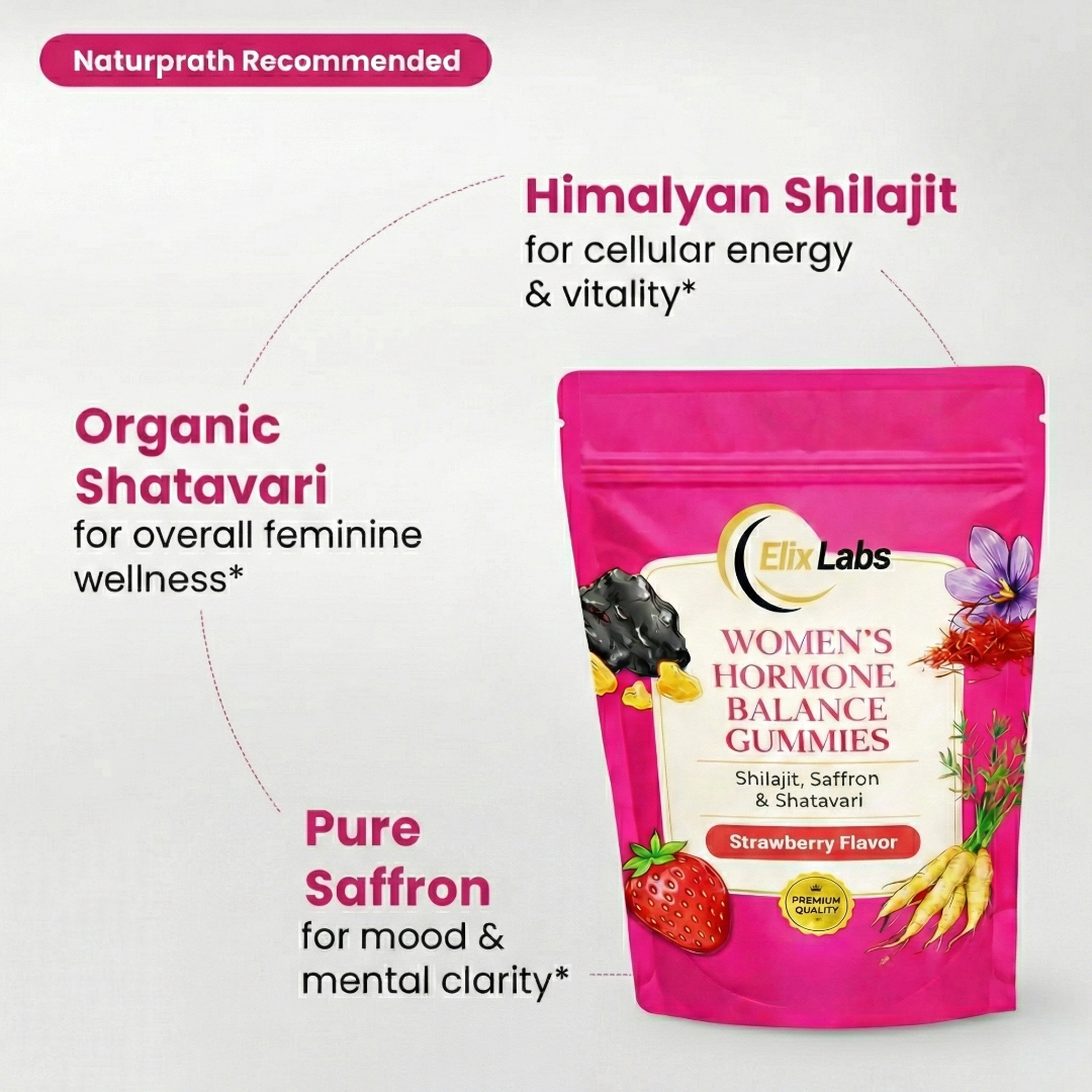 ElixLabs Shilajit and Shatavari Adaptogen Gummies -Orange Flavor