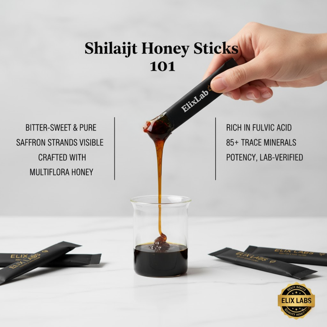 ElixLabs Himalyan Shilajit GOLD Honey Sticks