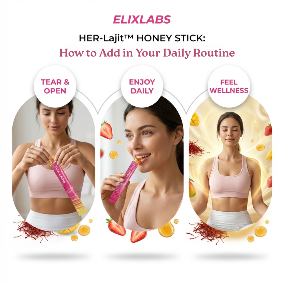 ElixLabs Shilajit Honey Sticks with Shatavari