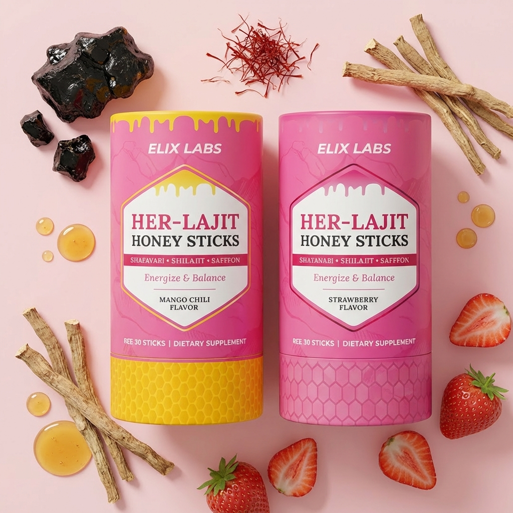 ElixLabs Shilajit Honey Sticks with Shatavari