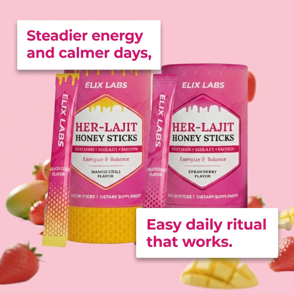 ElixLabs Shilajit Honey Sticks with Shatavari