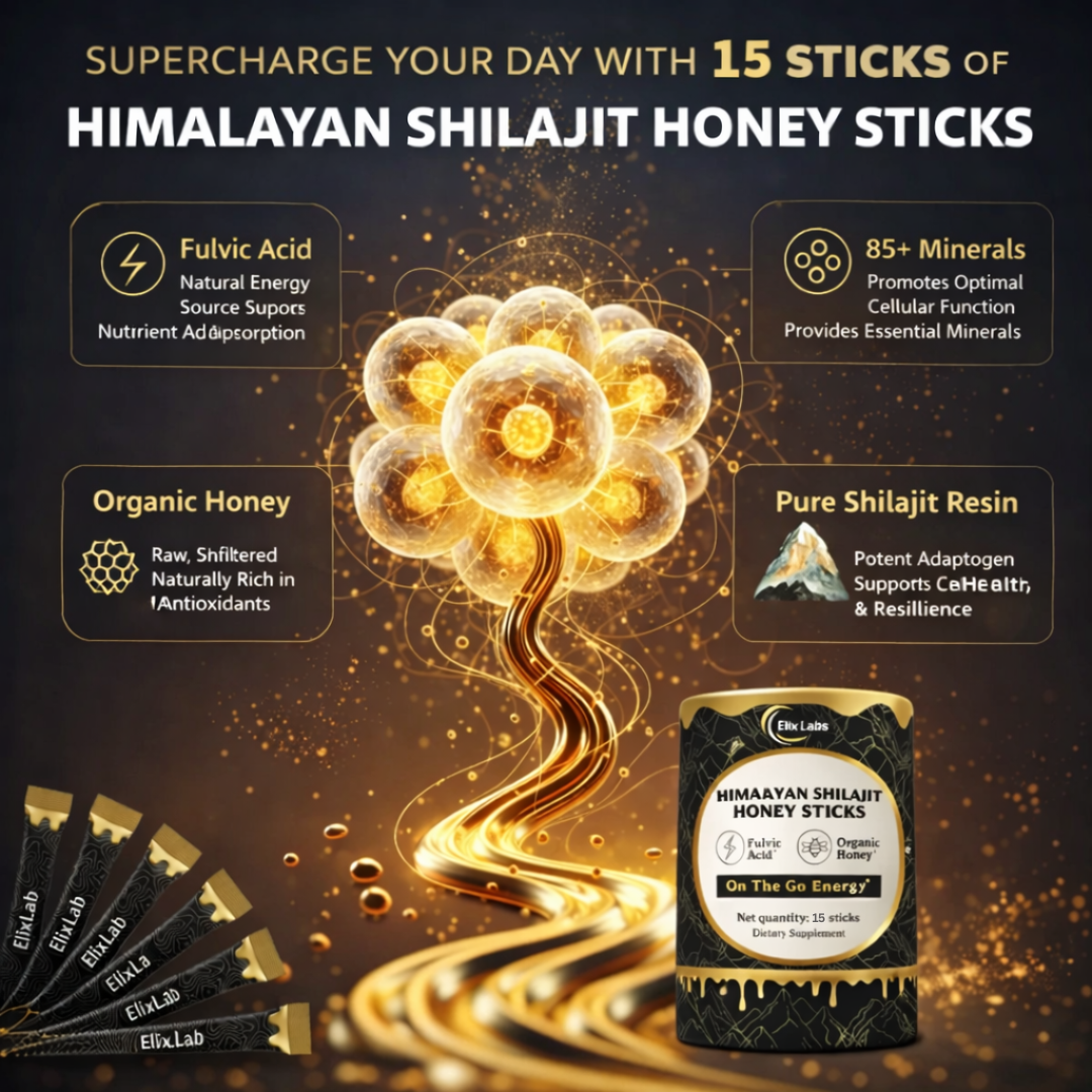ElixLabs Himalyan Shilajit GOLD Honey Sticks